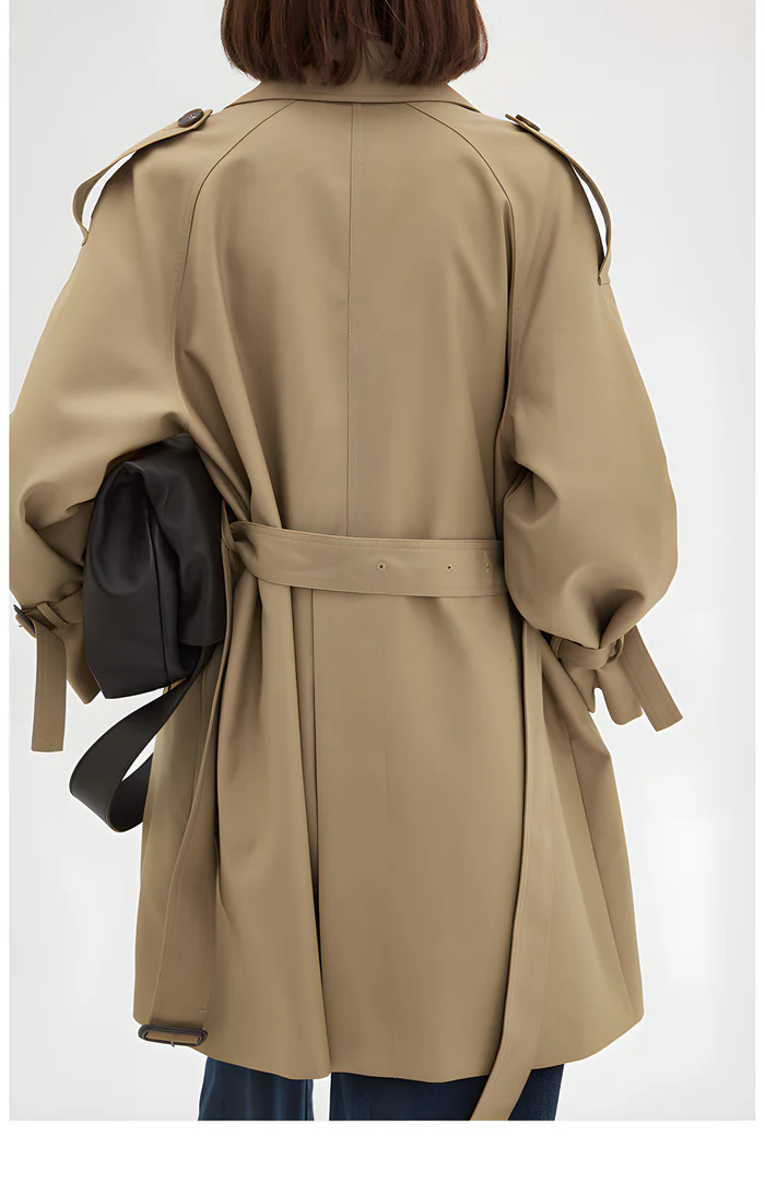 parisian autumn: vintage-inspired midi trench coat