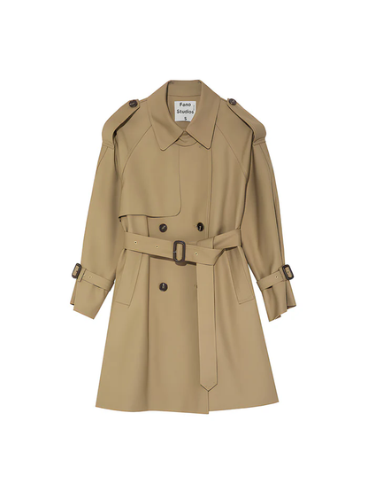 parisian autumn: vintage-inspired midi trench coat