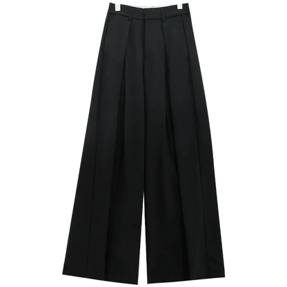 dramatic noir wide-leg palazzo pants