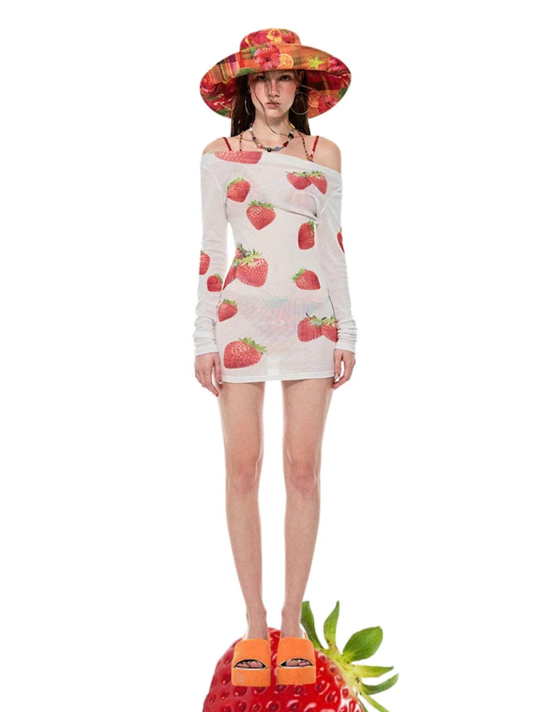 1Jinn Strawberry Sheer Shirt