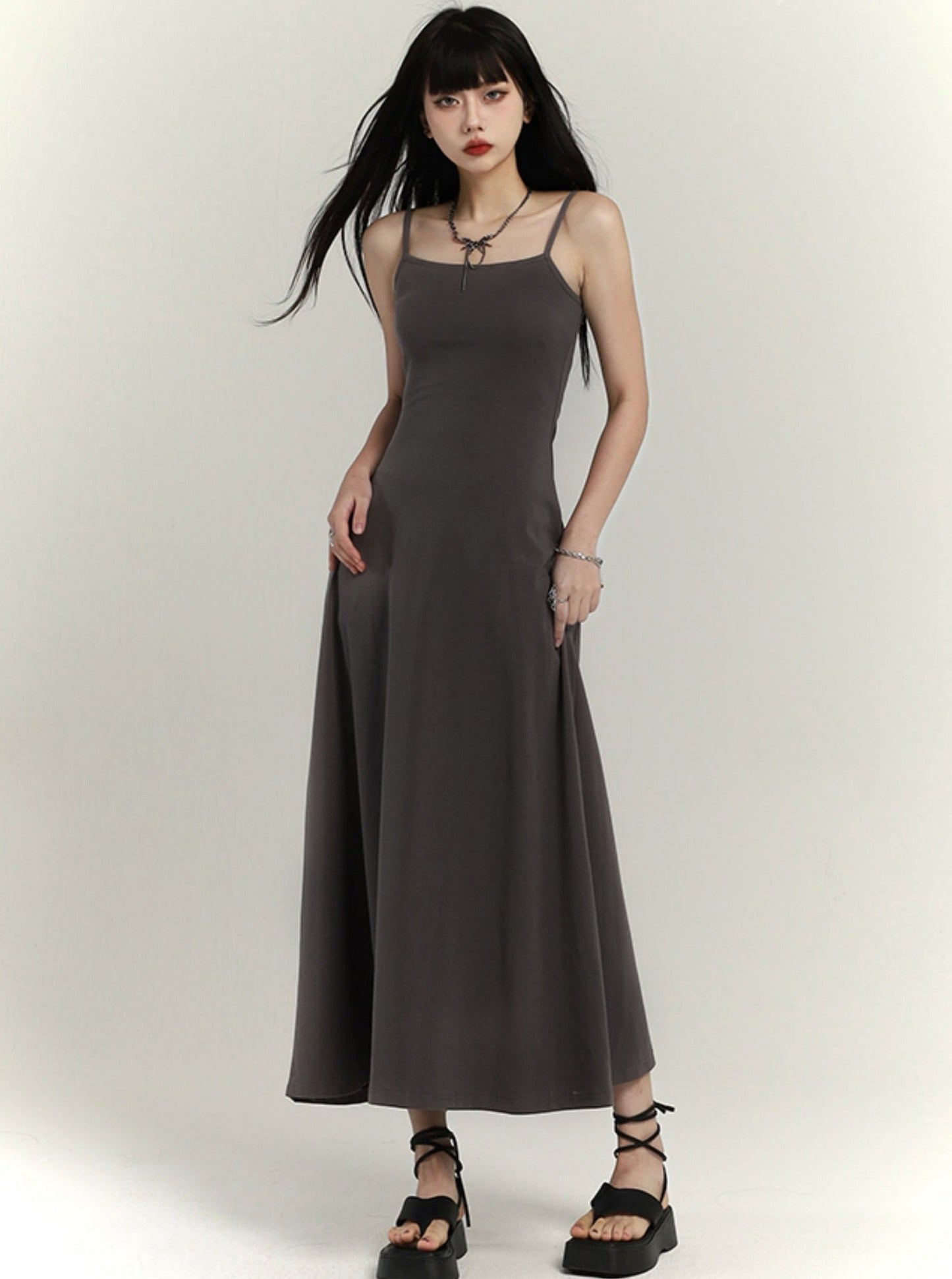 Slim Waist Hip-Covering Slip Dress