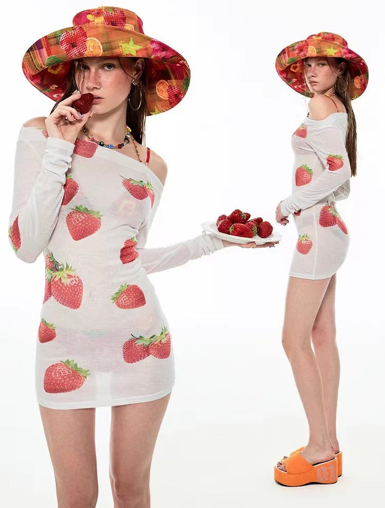 1Jinn Strawberry Sheer Shirt